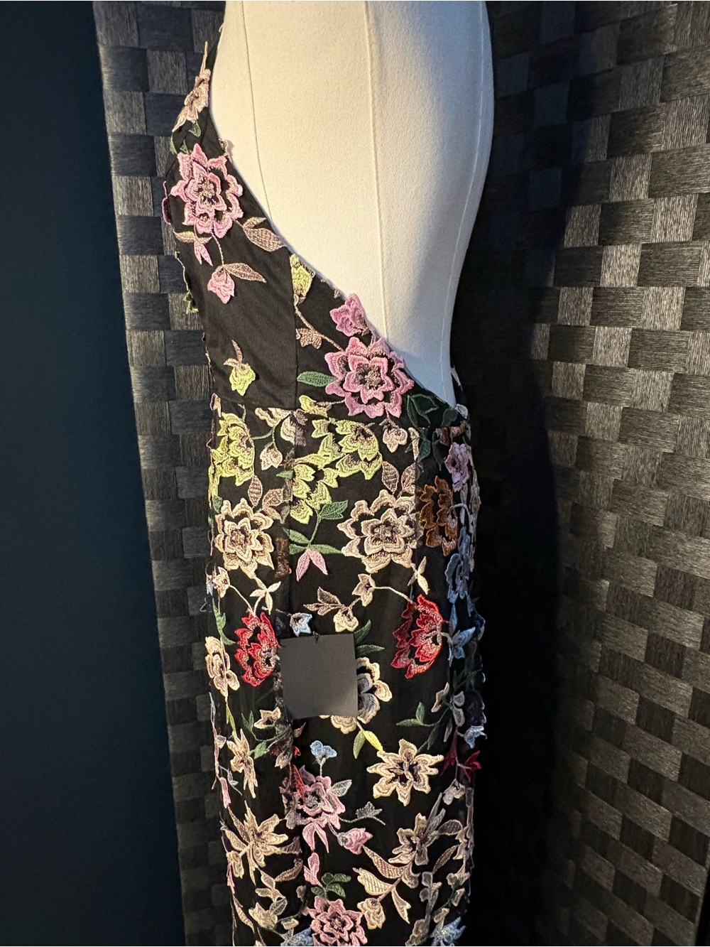 Lulus Infinite Praise Black 3D Floral Embroidered Halter Maxi Dress - Picture 3 of 6